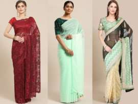 9 Splendid Designs of Lace Sarees for Trending Look