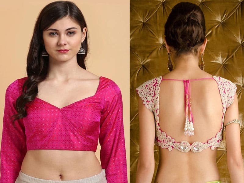 9 Best looking Low Neck Blouse Designs | Styles At Life