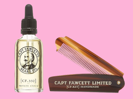 Captain Fawcett's Beard Oil And Pocket Beard Comb