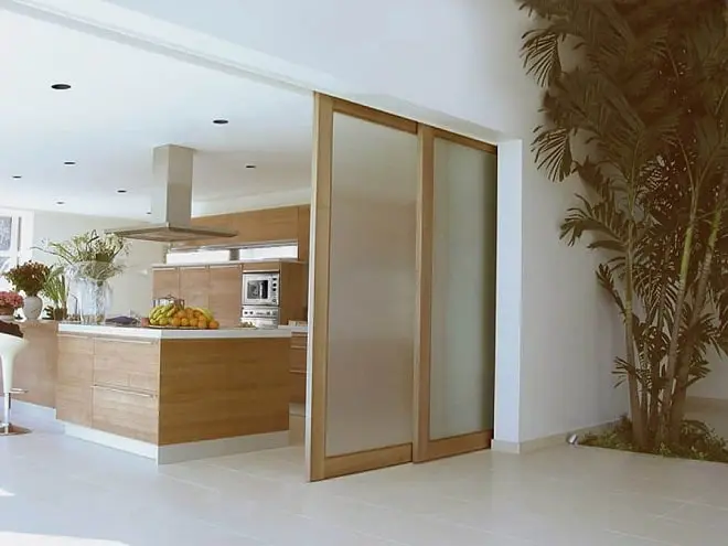 15 Latest Sliding Door Designs With, Small Kitchen Sliding Door