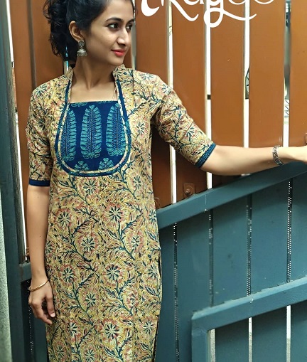 Floral Print Kerala Kasavu Kurtis Online Shopping for Women at Low Prices