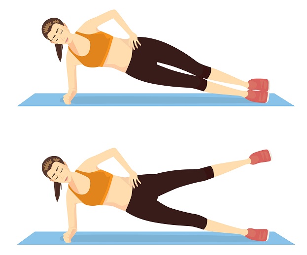 Side Lying Leg Lift - basic floor exercises