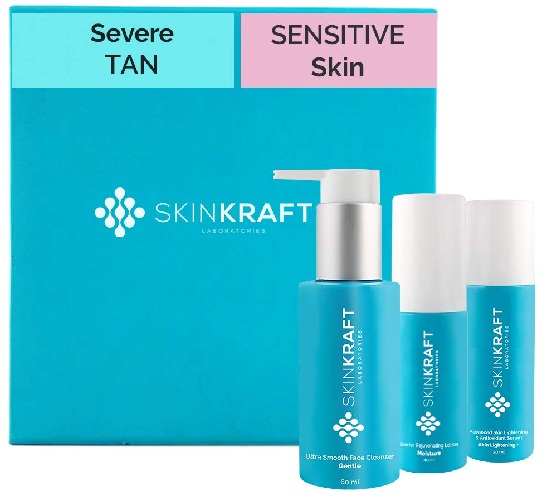 Skinkraft Severe Tan Removal Facial Kit For Sensitive Skin