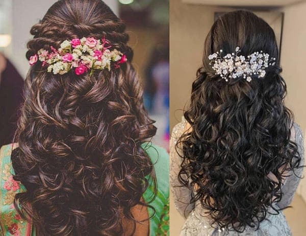 Hairstyles for girls on lehenga