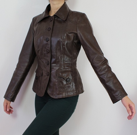 Fitted Leather Blazer Women
