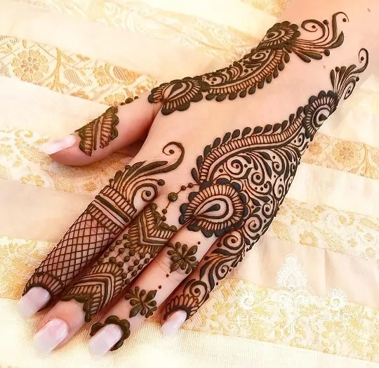 125+ Simple and Easy Mehndi Designs for All Occasions Modern Abstract Whirls mehndi designs