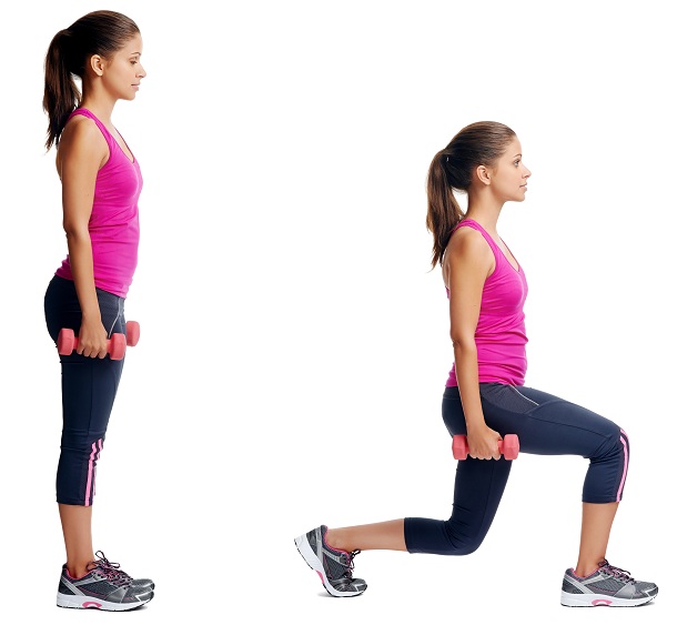 Lunges - exercise to reduce bum size
