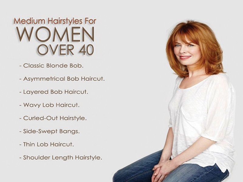 10 Best Medium Hairstyles for Women Over 40 with Pictures