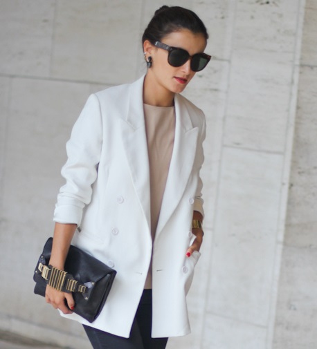 Topshop Long Blazer white elegant Fashion Blazers Long Blazers 