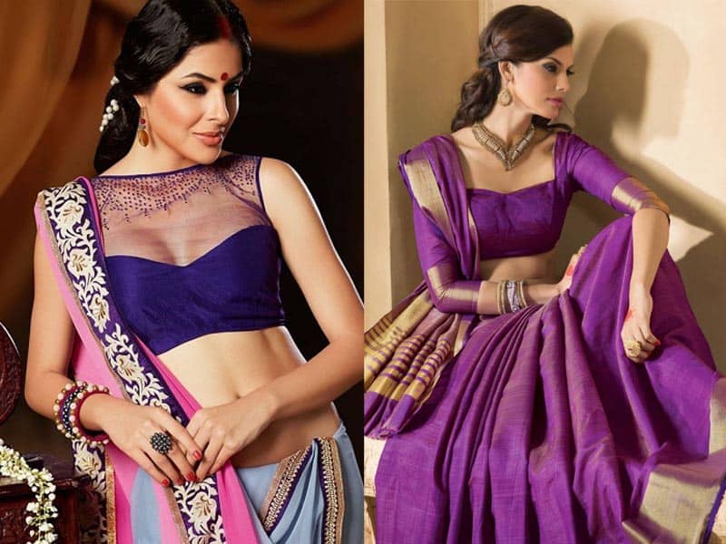 15 Gorgeous Designs Of Purple Blouses For A Royal Look!