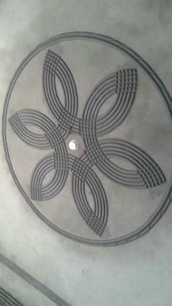 Ceiling Cement Flower Design