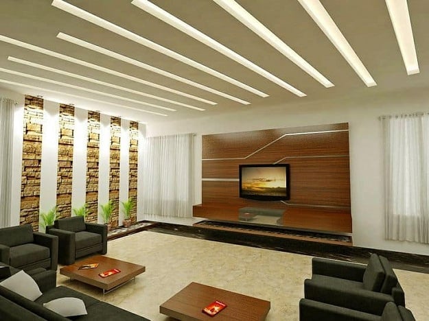 Contemporary Ceiling Design for Living Room