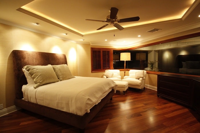 False Ceiling Design for Bedroom with Fan
