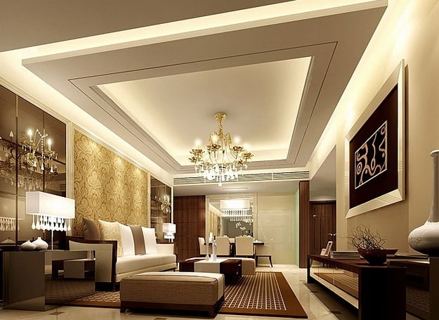 10 Best Drawing Room Ceiling Designs, Ceiling Designs For Living Room