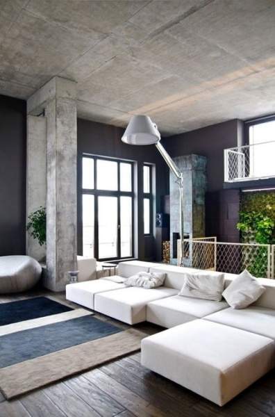 Living Room Ceiling Design with Cement