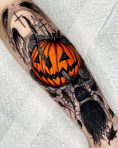 Pumpkin Tattoo Designs 4