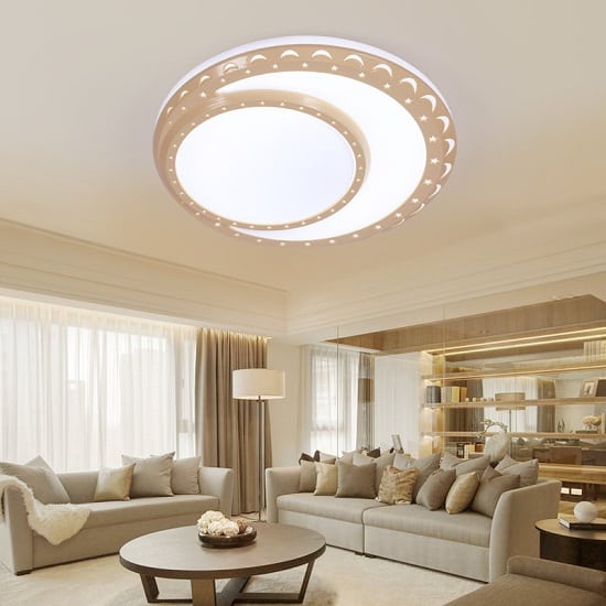 Round Ceiling with Lights