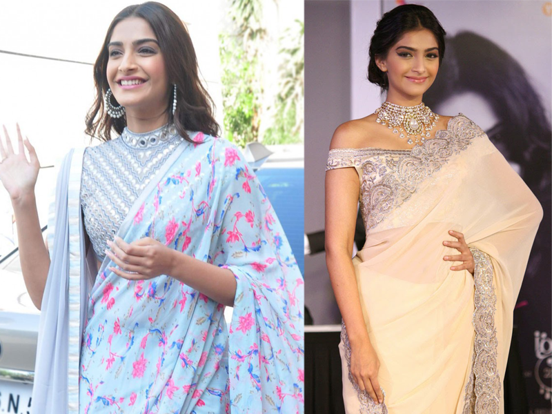 Sonam Kapoor in Saree - Chic and Trendy Traditional Looks