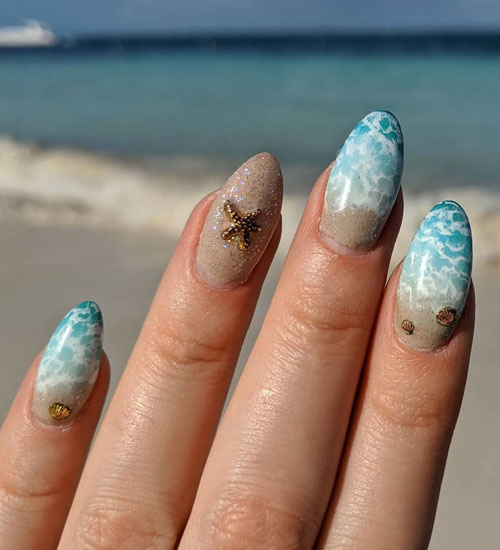 Summer Nail Art Designs Beach Water