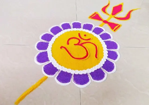 Happy holi rangoli design in colorful tones with calligraphy. | CanStock