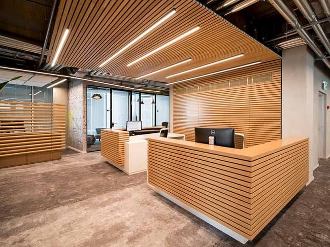 Wooden Ceiling Design for Office