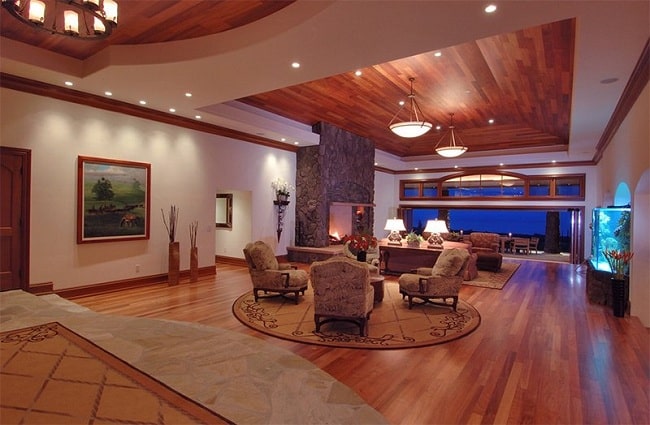 Wooden Ceiling Design for Living Room