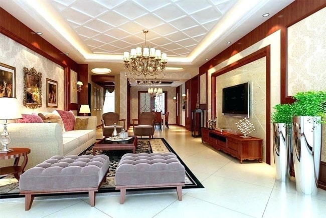 Wooden Ceiling Designs for Living Room