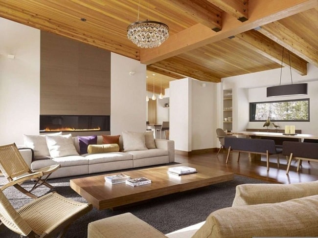 Wooden Ceiling Designs for Living Room