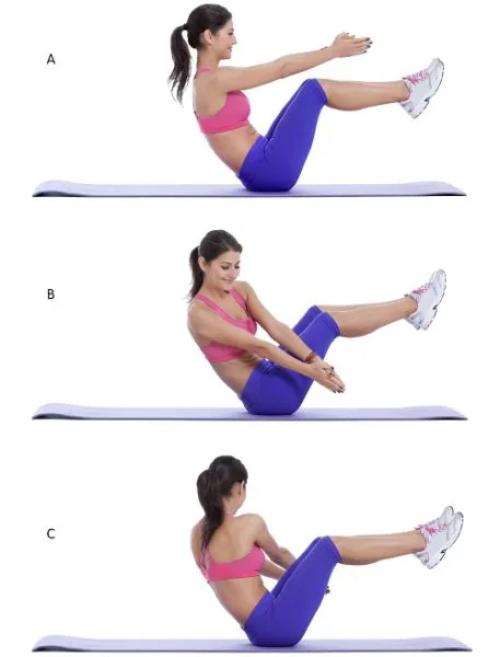 Russian Twist - exercises to reduce love handles