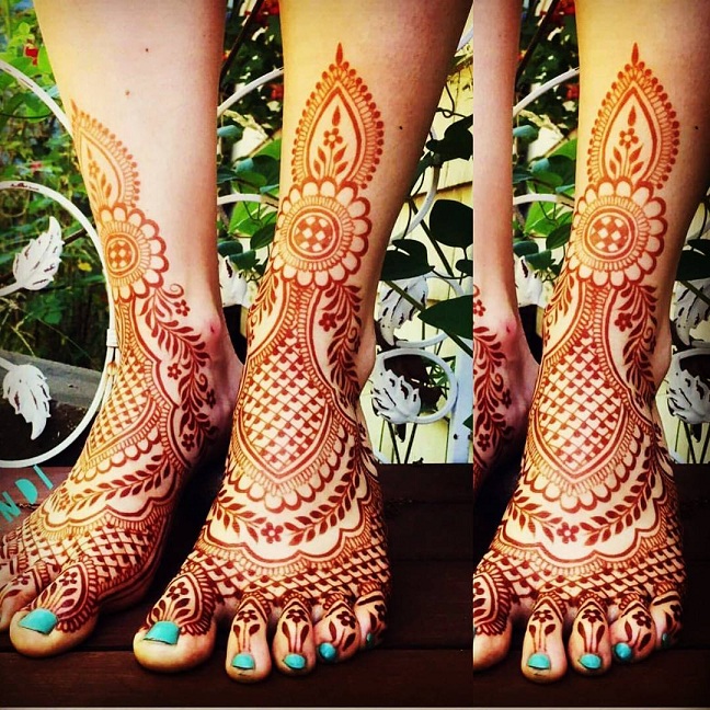 Dulhan mehndi designs for legs