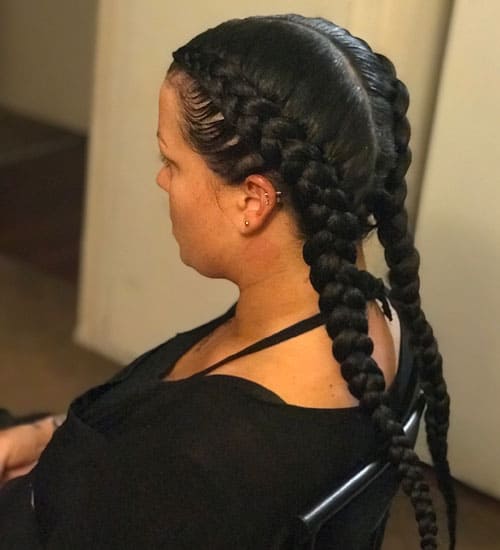 Simple Braided African Hairstyle