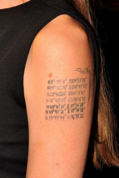 Angelina Jolie Arm Tattoo