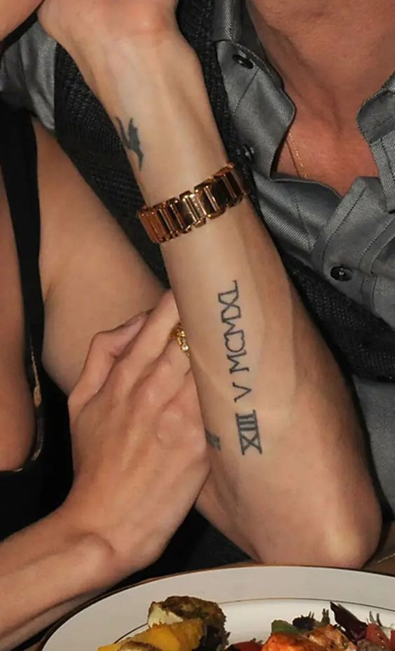 Angelina Jolie Tattoo Art On Wrist Area