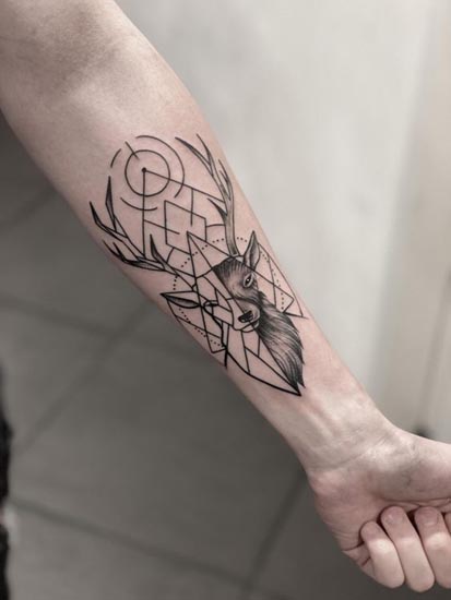 Deer Tattoo Design on arm
