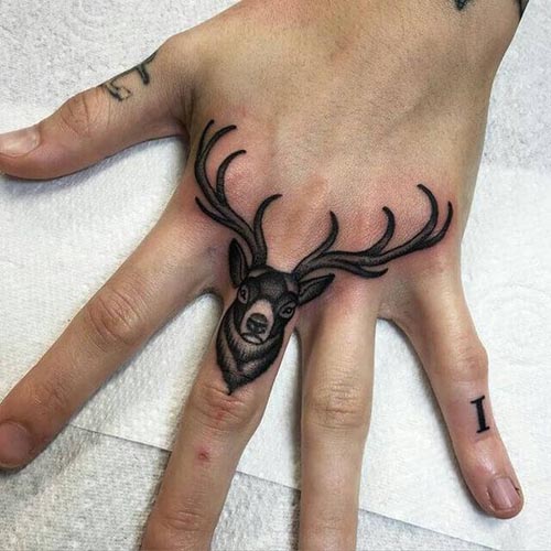 Best Deer Tattoo Design on hand