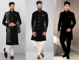 10 Trending Styles of Black Sherwani Designs for Ethnic Look