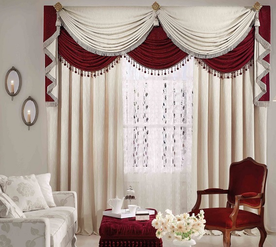 Decorated Drawing Room Curtain