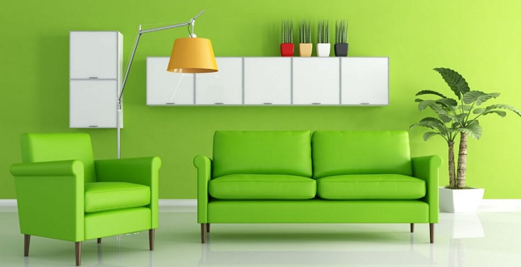 Green Colour Combination For Hall
