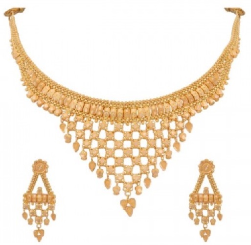 Grid Gold Necklace Design