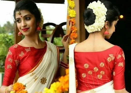15 Attractive Kerala Saree Blouse Designs - Must See Models