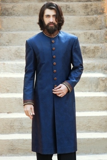 Pakistani Blue Sherwani
