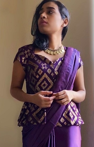 Silver Zari Work Purple Blouse Banarasi Beautiful Zari Work In Form Of –  garment villa