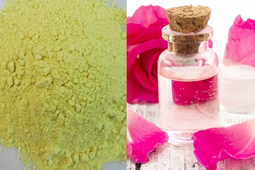 Rose Water and Green Gram Flour