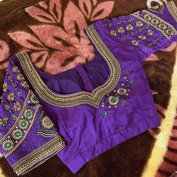 Silk Blouse With Stone Work