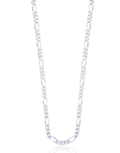 Sterling Silver Chain For Men With Interlinks