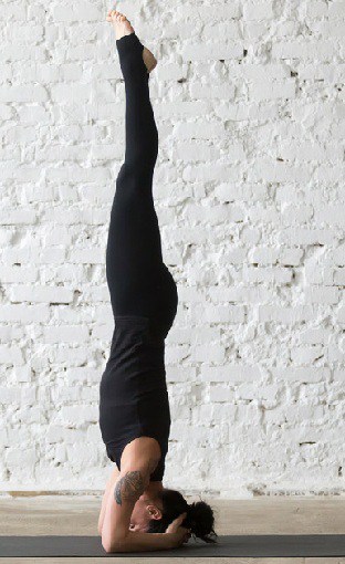 Supported Head Stand For Varicose Veins