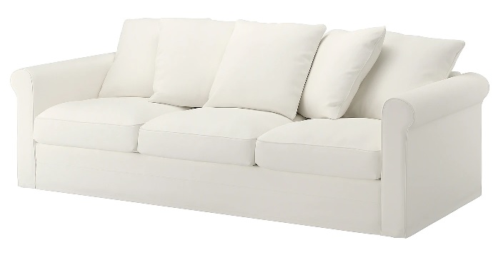 Three Seater White Sofa For Living Room