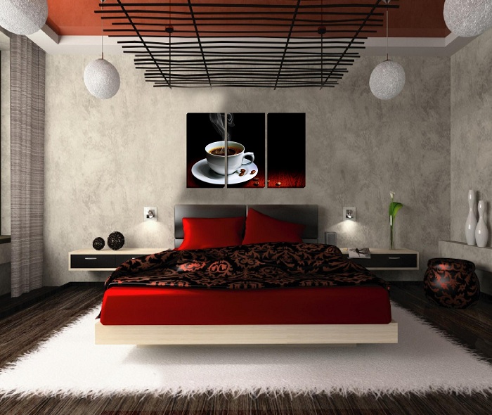 Wall Mounted Floating Bedroom Interior Design