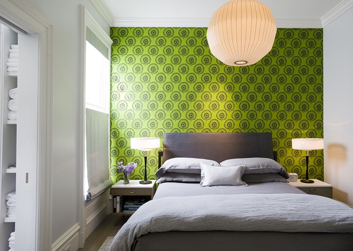 Wallpaper Designed Bedroom Interior