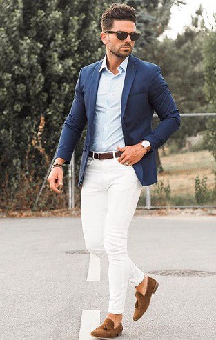 blazer with jeans for wedding